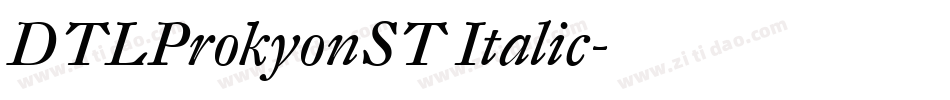 DTLProkyonST Italic字体转换